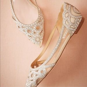 Badgley Mischka sparkly flats